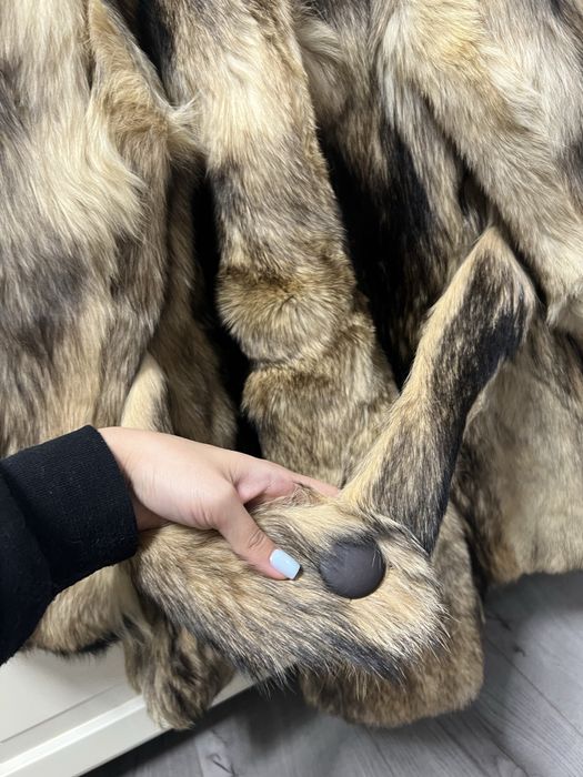 Haina blana naturala de vulpe