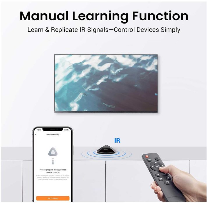 Broadlink RM MAX Smart Home Hub, Wi-Fi & BLE Universal Remote for IR/RF Devices