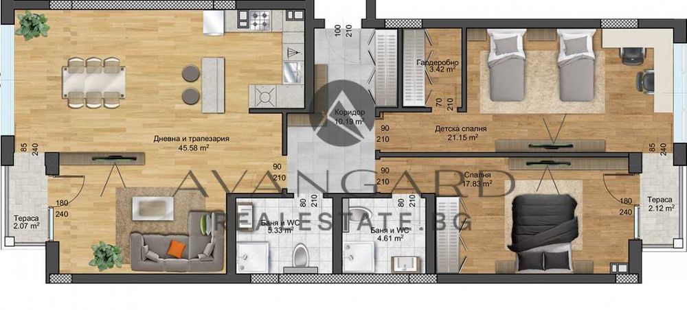 Продава се Тристаен апартамент в Пловдив, Христо Смирненски - 160 кв.м за 2188 €/кв.м - Снимка #17