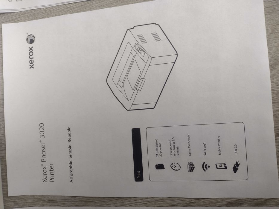 Лазерен принтер Xerox Phaser 3020