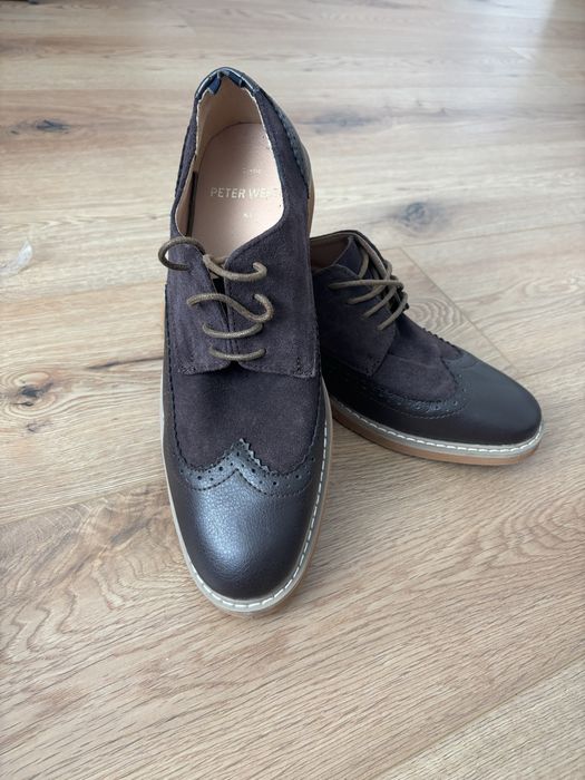 Pantofi din piele maro , pentru barbati