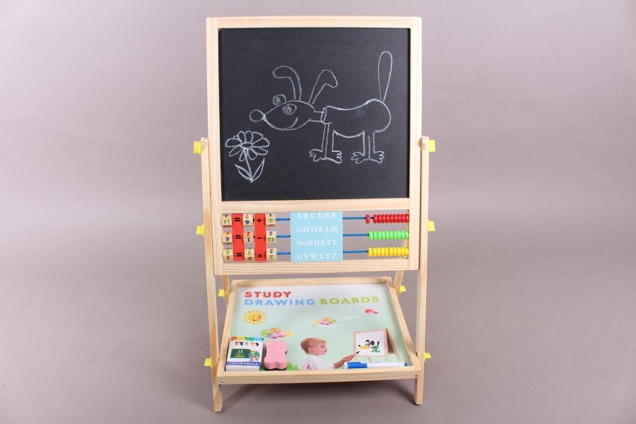 Двустранна детска дъска със сметало