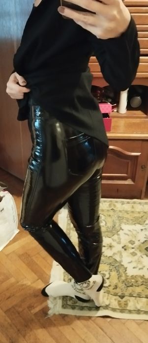 Pantaloni din vinilin Asos Denim 28