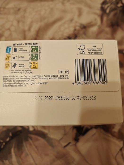 3х600гр. Адаптирано мляко HiPP Organic Combiotik 1