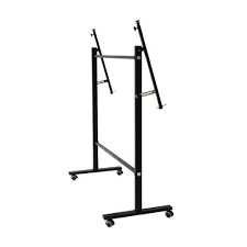 Доска белая с подставкой на колесах, 2-стор. 90*150см, Deli