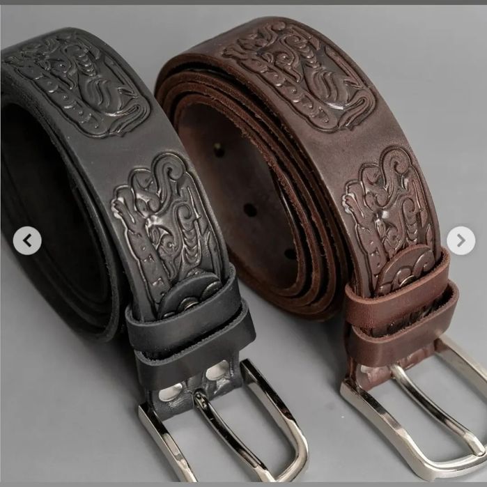 Таза былғарыдан жасалған белдіктер