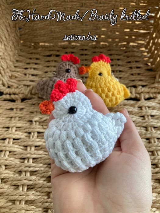 Ключодържател плетена кокошка