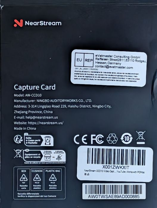 Placă de captură NearStream AW-CCD10