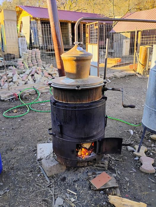 Vand cazan de țuică 100 L basculant cu amestecător – complet, funcțion