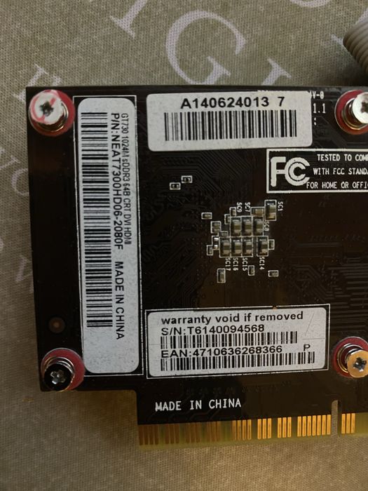 GT 730 DDR3 1gb.