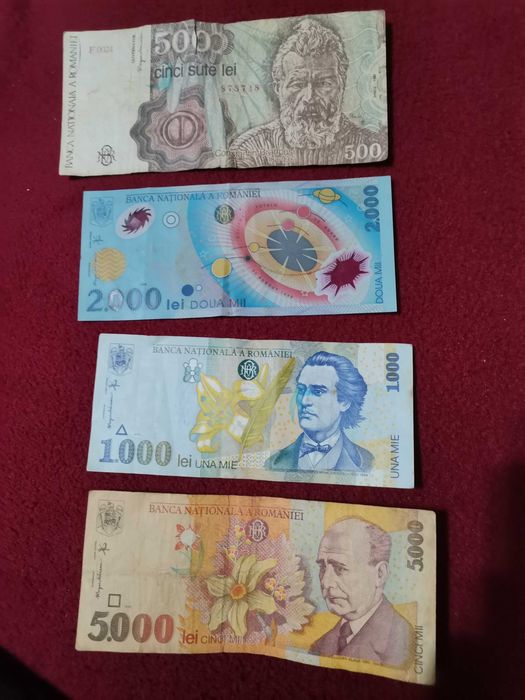 Bancnote de 1000, 2000 cu eclipsa,  de 5000 lei