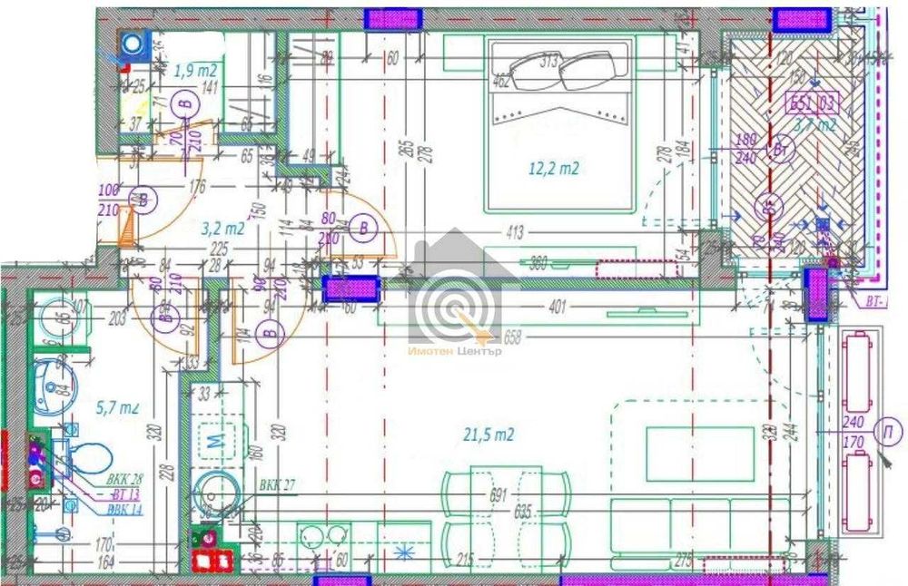 Продава се Двустаен апартамент в София, Малинова долина - 69 кв.м за 1331 €/кв.м - Снимка #1