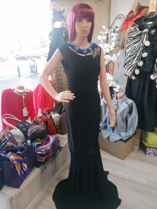 Rochie lunga neagra eleganta