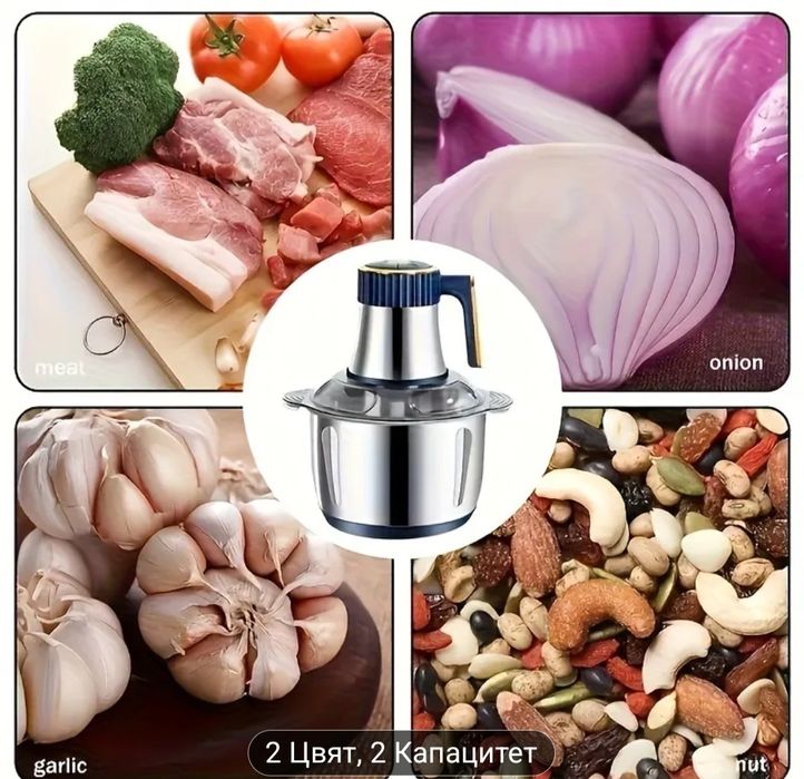 Месомелачка, резачка за зеленчуци, ядки, лук, тесто