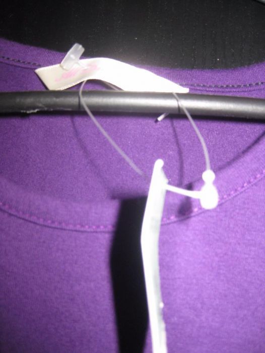 Памучна лилава детска рокля с къс ръкав, 12 - 13 години