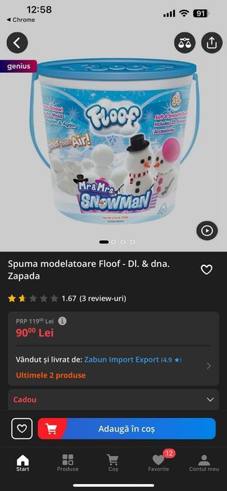 Zăpadă artificiala Floof copii