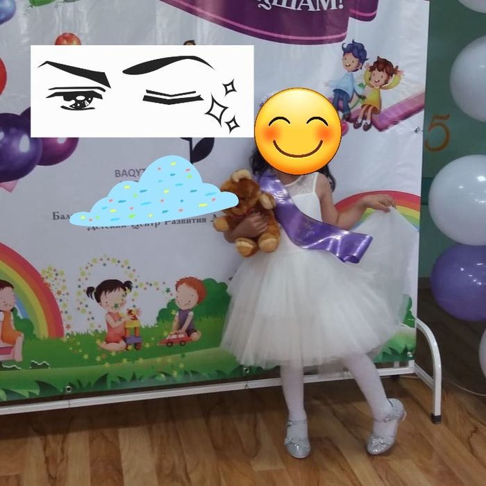 Нарядное платье. Белое, нежное.