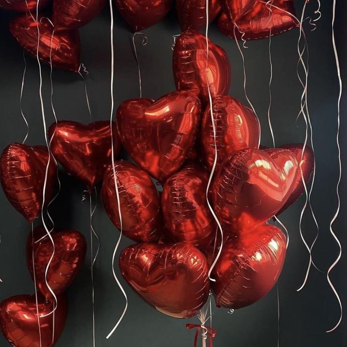 Гелиевые шарики сердечки уральск