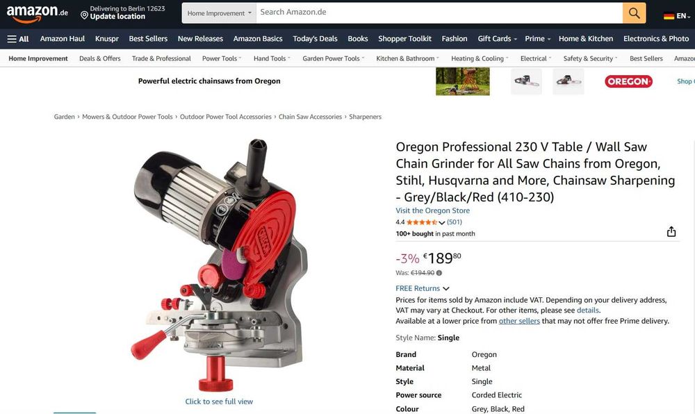 Mașină de ascuțit lanțuri Oregon Professional 230 V