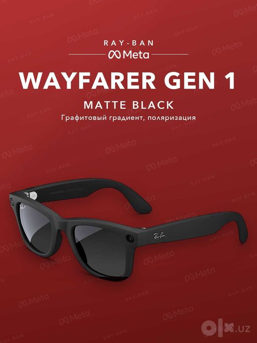 Ray-Ban Meta Wayfarer Gen 1 Matte Black, polyarizatsiya — original