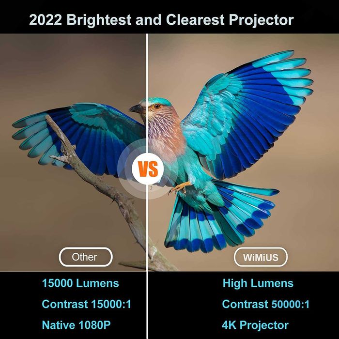 Videoproiector Wimius K7, 5G WiFi Bluetooth 9800 lumeni