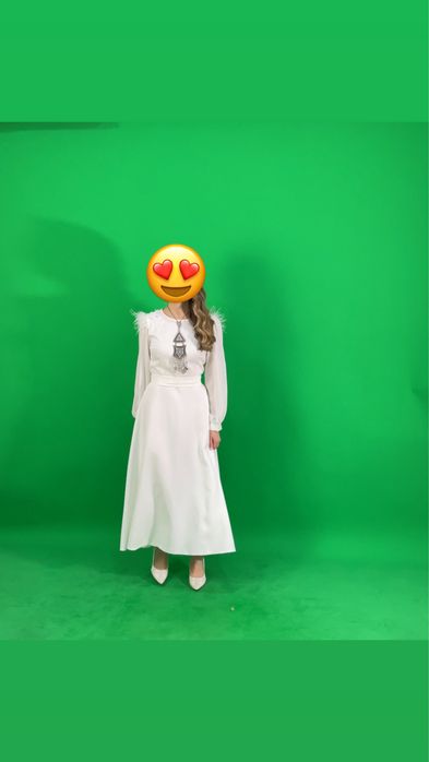 Платье белое на сырга салу