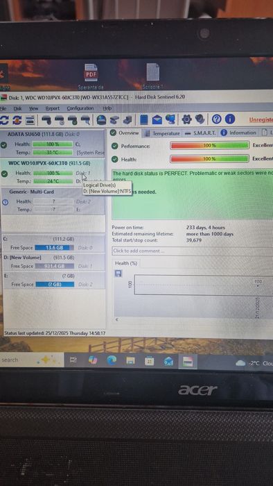 Hdd Wd 1tb perfect functional