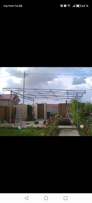 Cadru metalic la sol 2 în 1