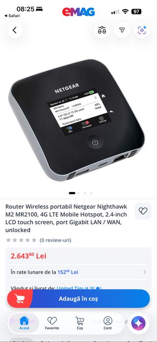 Router Wireless Nighthawk M2 nou sigilat