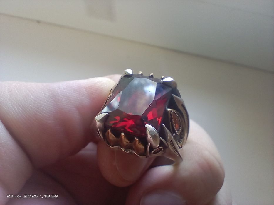 Кольцо мужское серебро