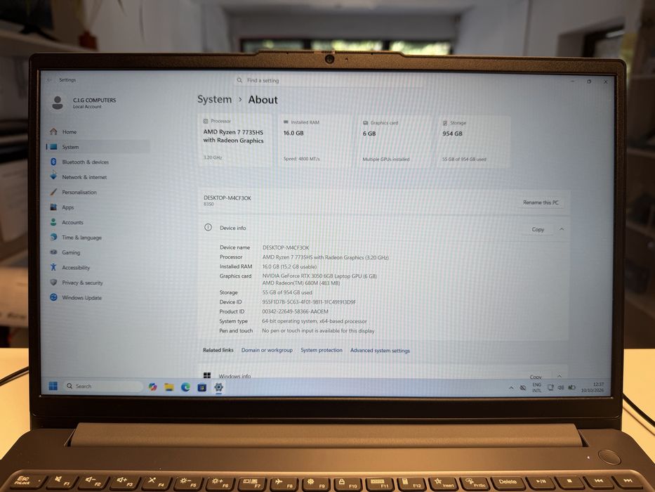 Lenovo LOQ 15ARP10E AMD Ryzen7 RTX 3050 Nou