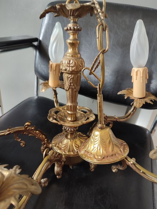 Candelabre bronz și cristale autentice