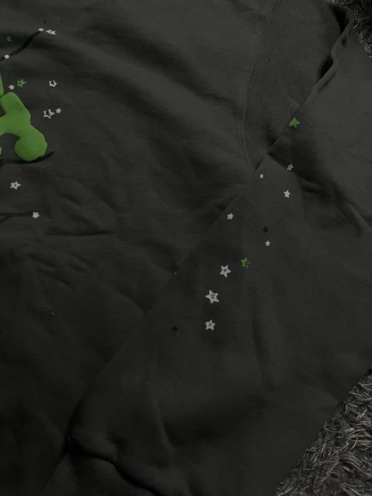 Sp5der hoodie Grey/green, Спайдър худи топ цвят/материя