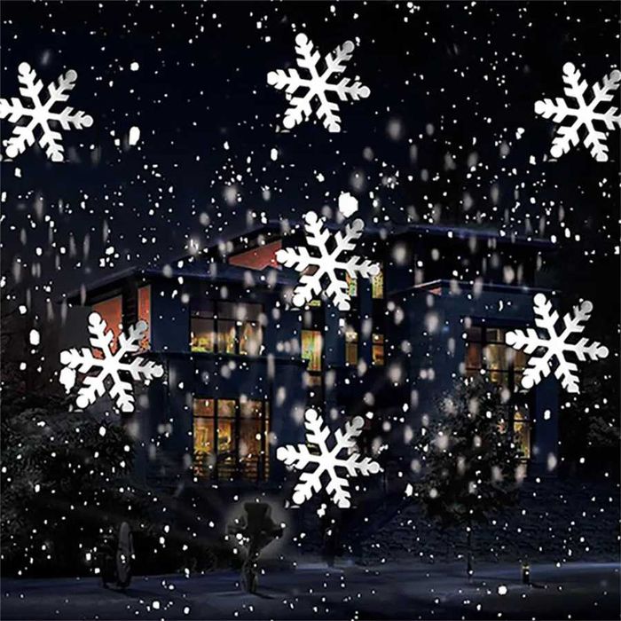Коледна украса снежинки LED Лазерен прожектор,проектор,коледен