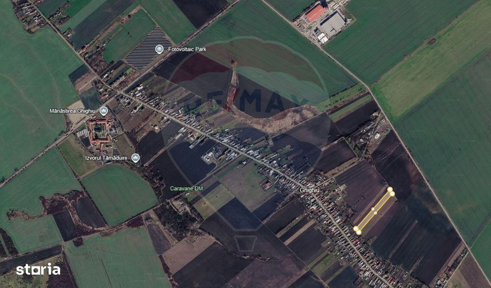 Teren agricol EXTRAVILAN - 8166 mp, Ghighiu — acces DN1A si A3