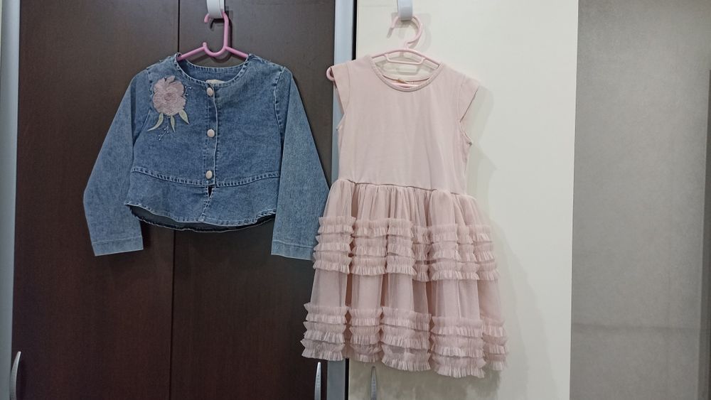 Комплект рокля с дънково яке 4г.