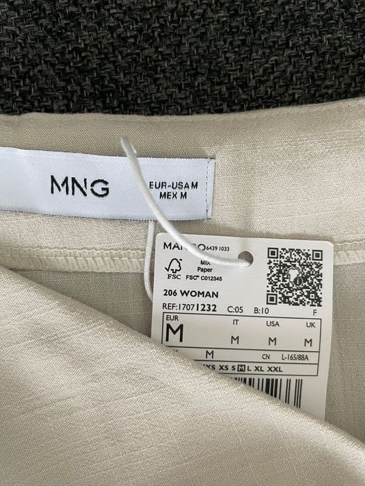 Mango дамска асиметрична и драпирана блуза