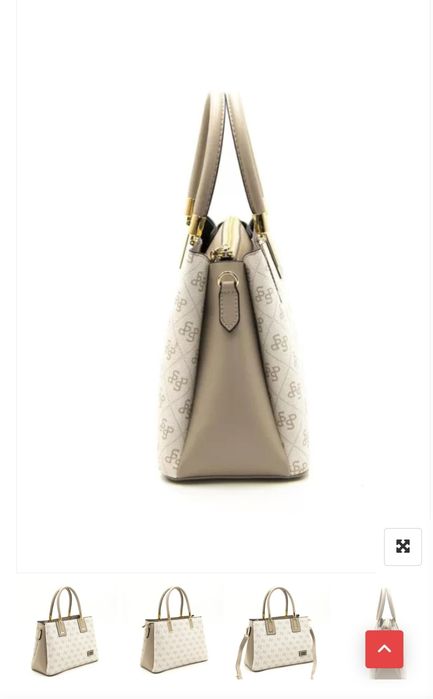 Нова дамска чанта златиста/бежова