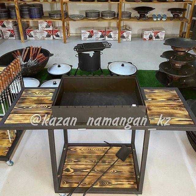 Мангал на колёсиках разборный