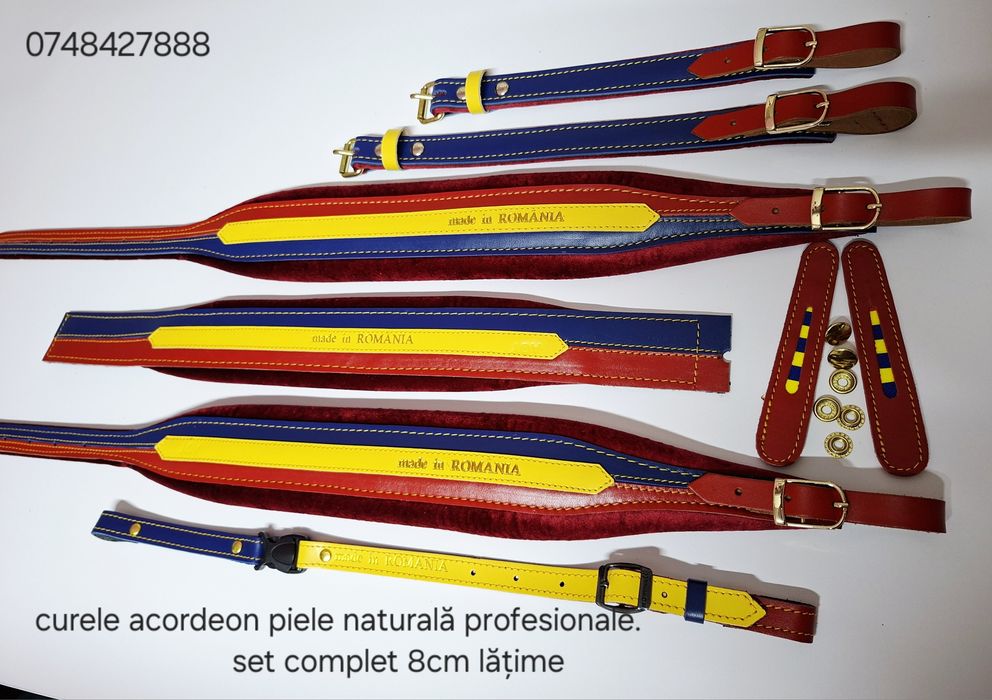Curele acordeon piele naturală și catifea