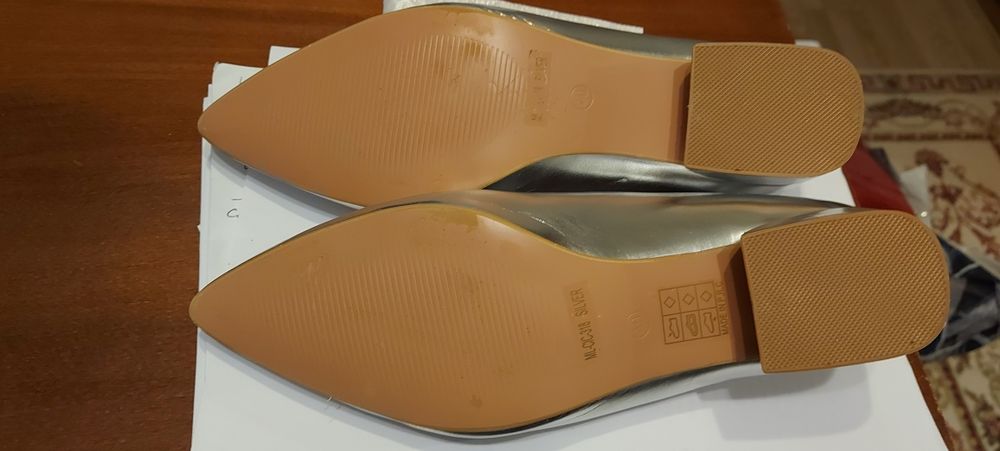 Pantofi, balerini argintii masura 40