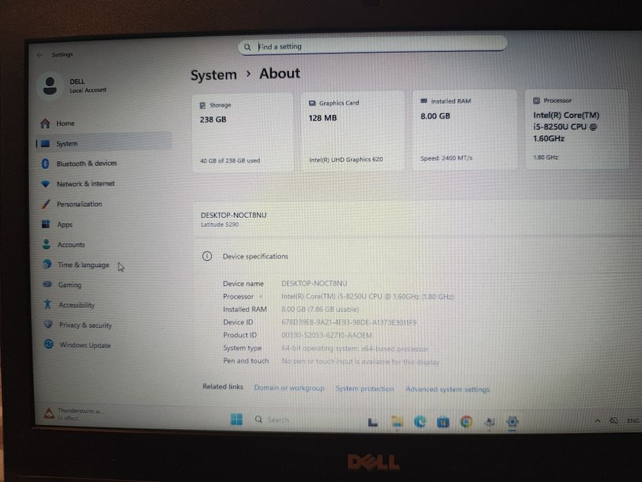 Dell Latitude 5290 I5-8250U , 8GB/256GB