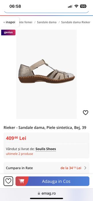 Sandale Rieker marimea 36