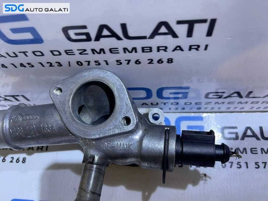 Suport Carcasa Termostat Flansa Senzor Temperatura Apa VW Bora 1.9 TDI AHF ALH AGR AJM AUY ATD ARL ASV AXR 1999 - 2005 Cod 038121133A [S0224]
