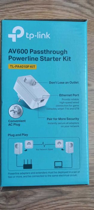 Интернет адаптер Powerline TP-Link , комплект 2 устройства, интернет без кабел