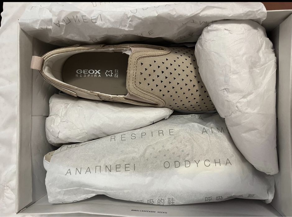 Geox Respira noi cu eticheta espandrile bej dama femei