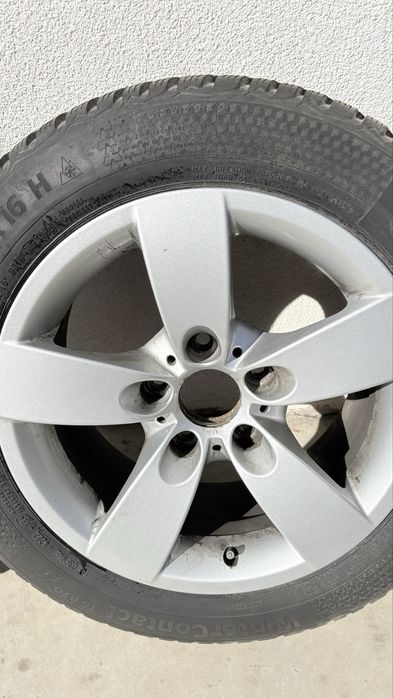 Roti BMW E90 Seria 3 Styling 242 R16 205/55/R16,cu Anvelope Iarna Continenental WinterContact impecabile