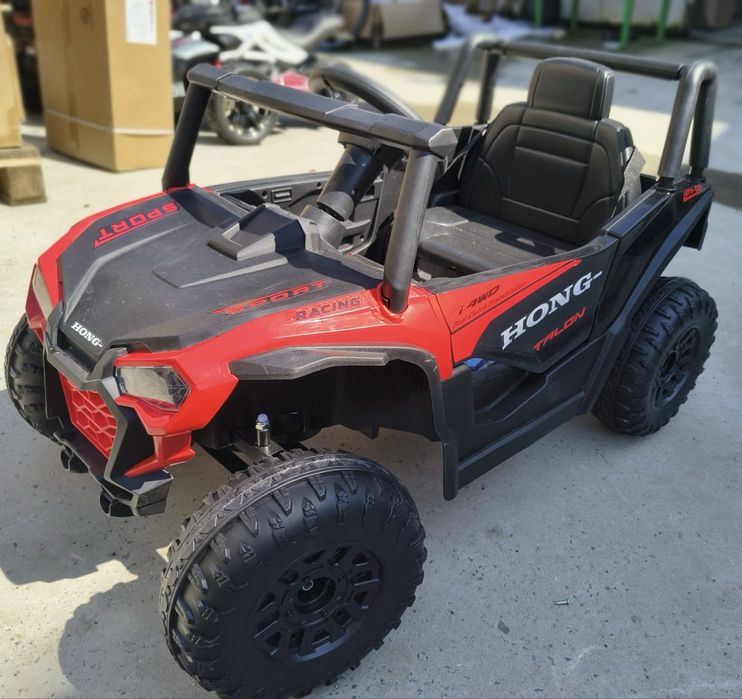 Masinuta electrica de teren pentru copii Nichiduta Off Road UTV Talon i-4WD Red cu telecomanda,acumulator 12V,scaun din piele,slow start,suspensii