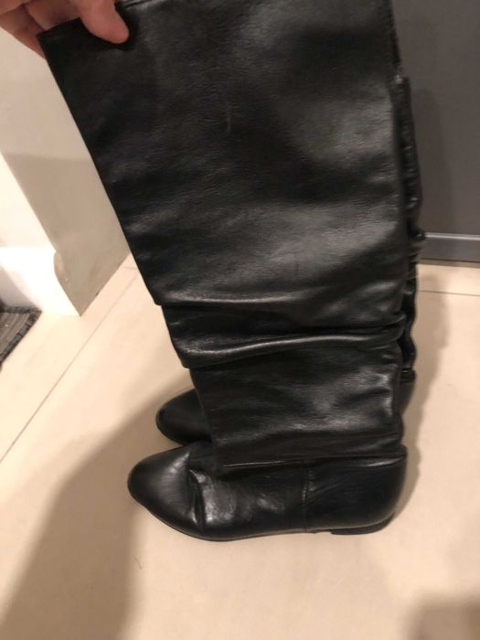 Cizme Zara piele naturala, stare f. buna, mar. 38