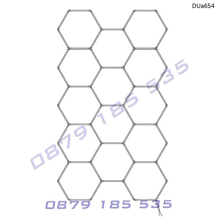 Шестоъгълно LED осветление Пчелна пита автомобилни детайли дома гаража